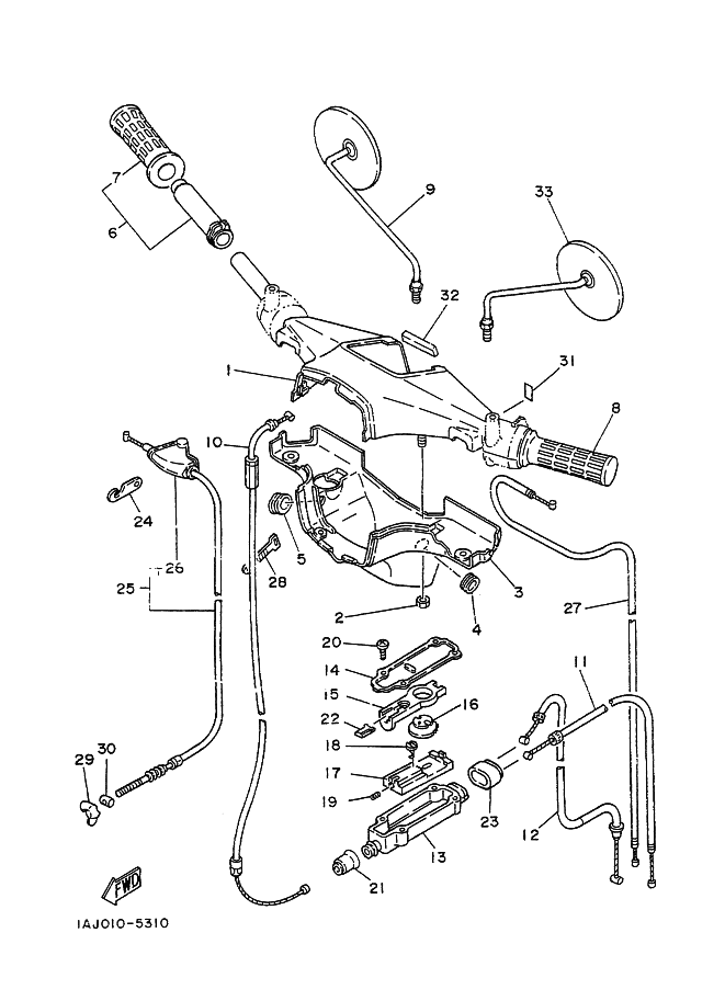 Steering Handle . Cable