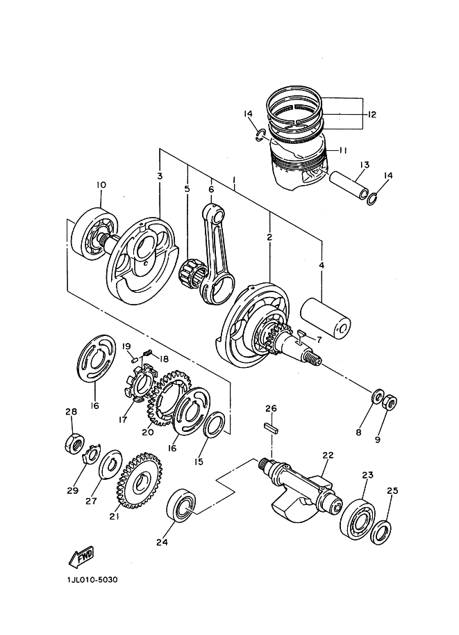 Crankshaft . Piston