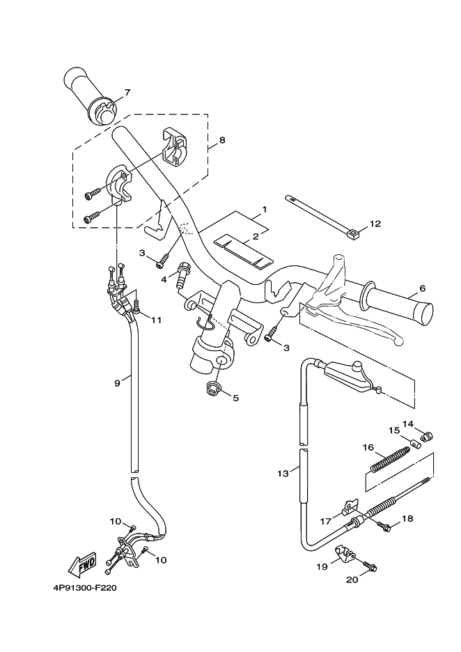 Steering Handle & Cable