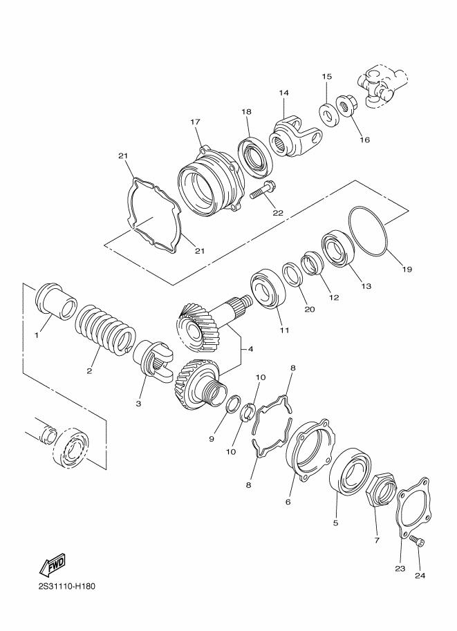 Middle Drive Gear