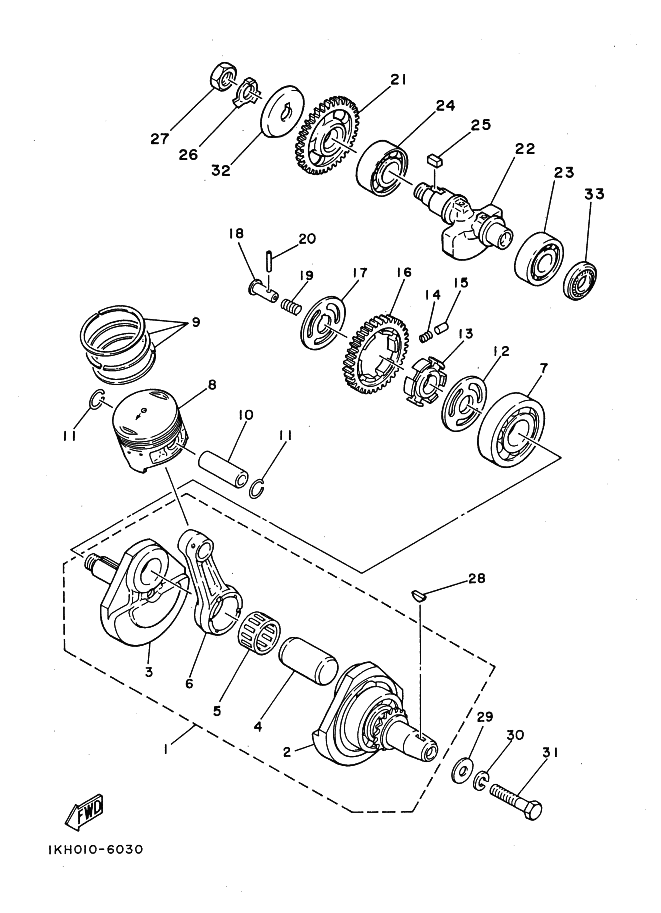 Crankshaft . Piston