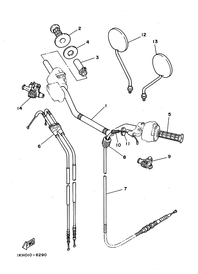 Steering Handle . Cable