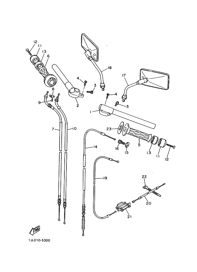 Steering Handle . Cable