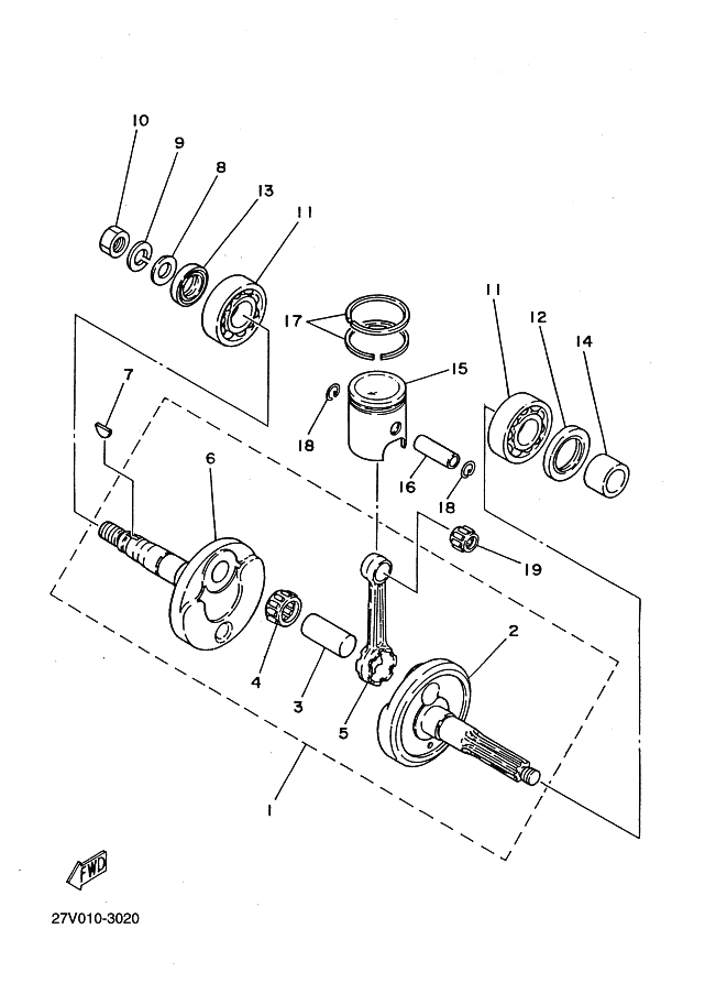 Crankshaft . Piston