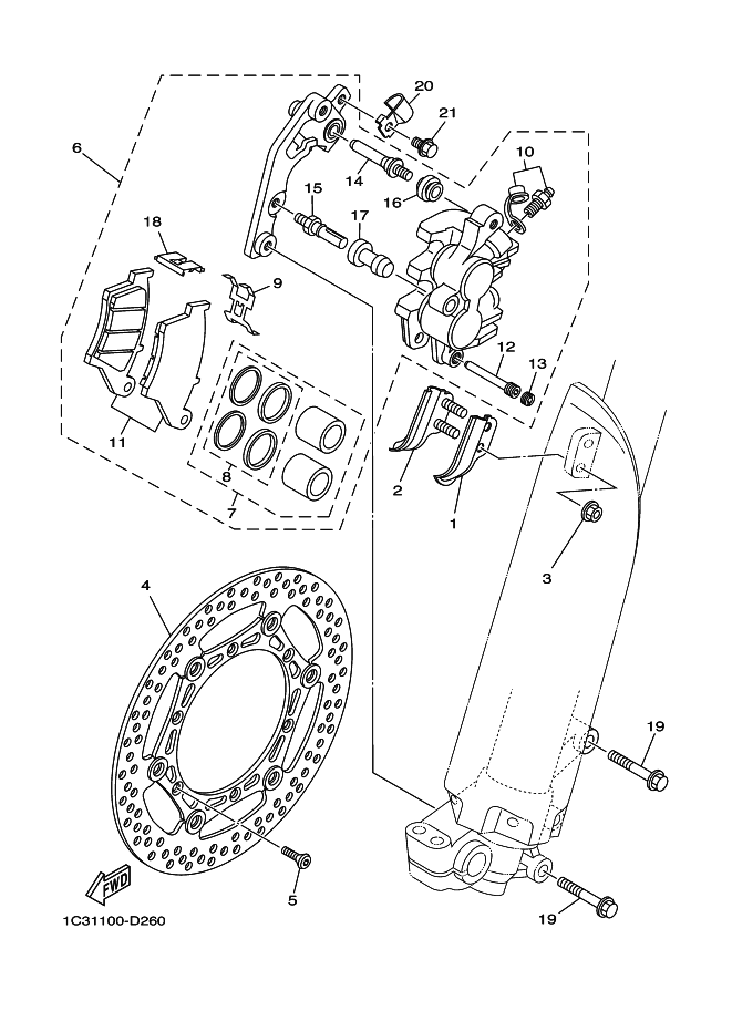 FRONT BRAKE CALIPER