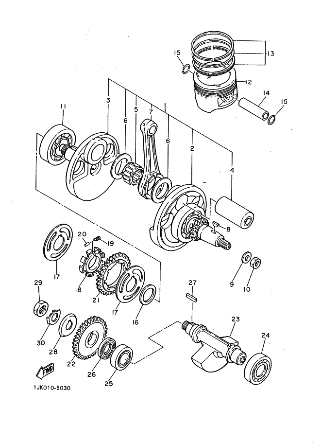 Crankshaft . Piston