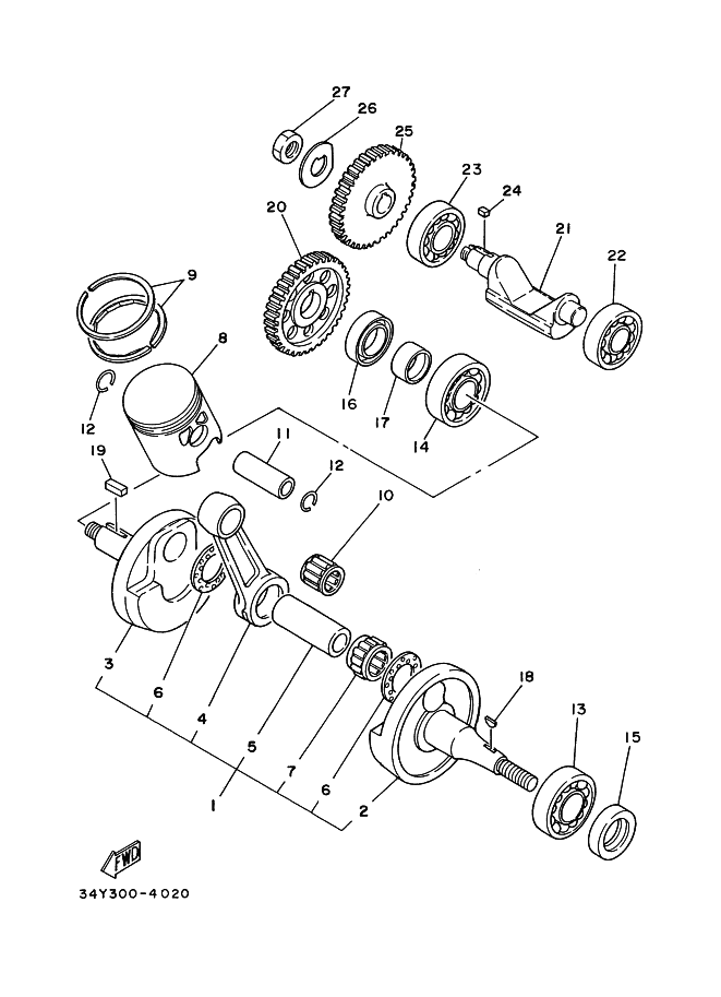 Crankshaft . Piston