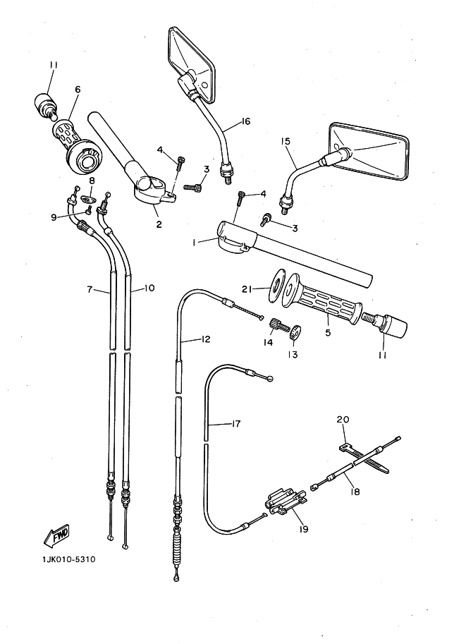 Steering Handle . Cable