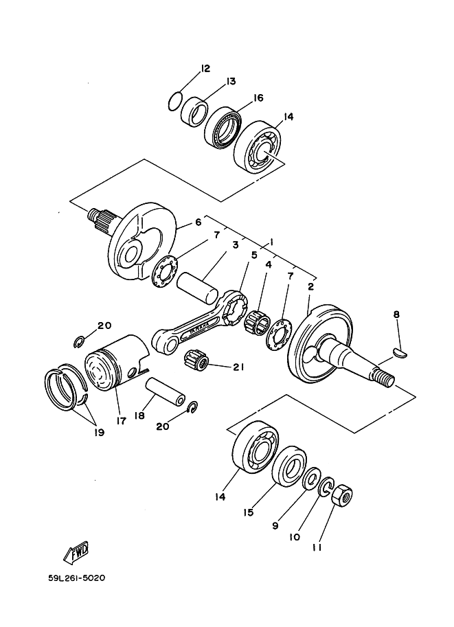 Crankshaft . Piston