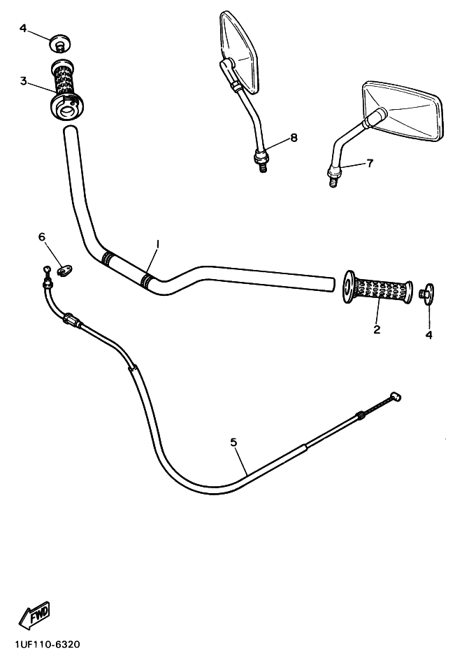 Steering Handle . Cable