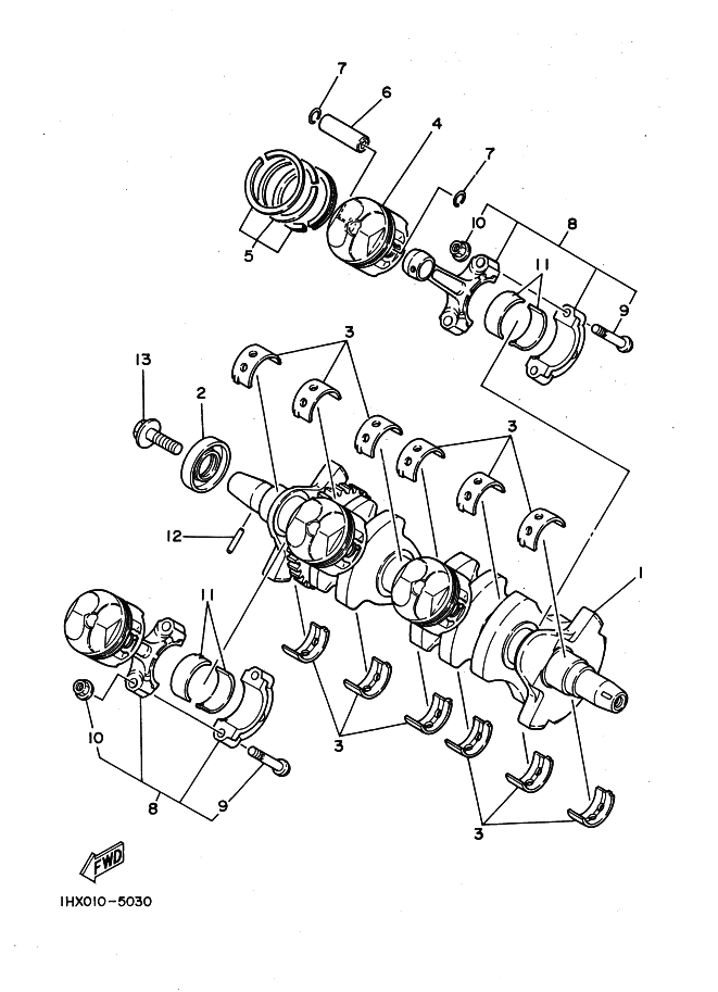 Crankshaft . Piston