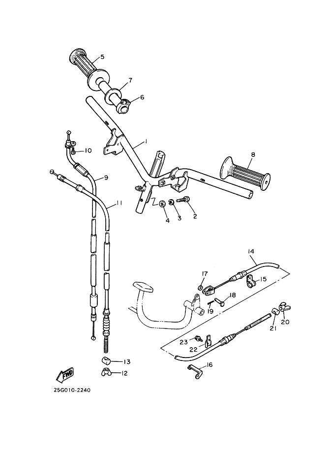 Steering Handle . Cable