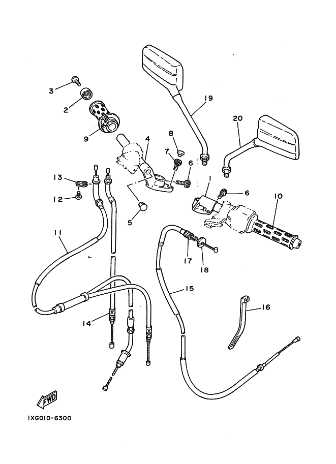 Steering Handle . Cable