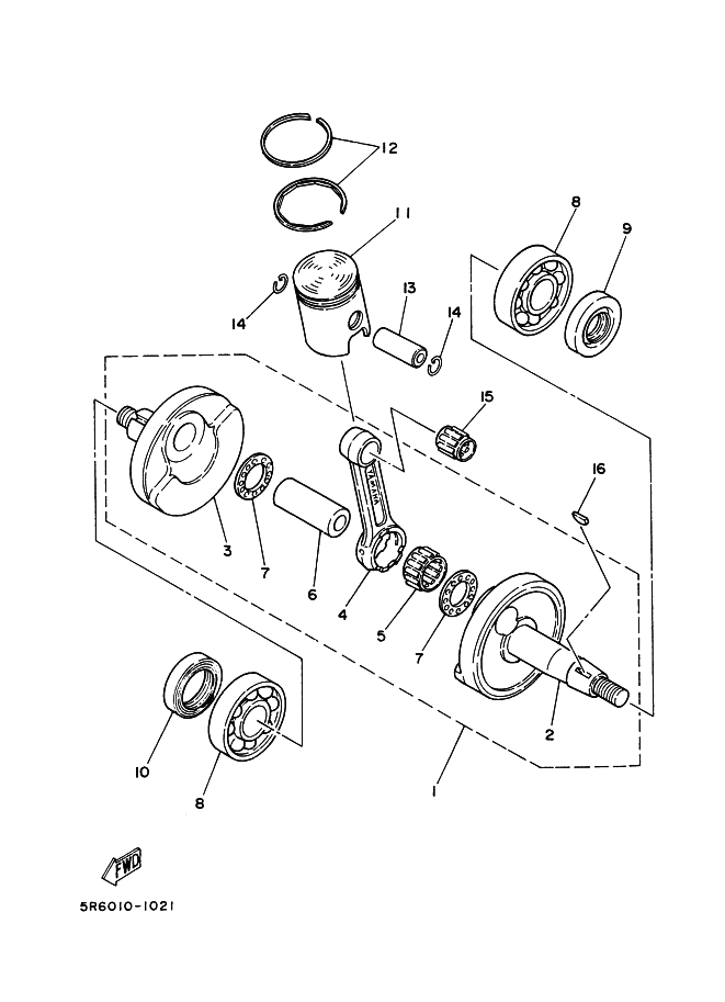 Crankshaft . Piston
