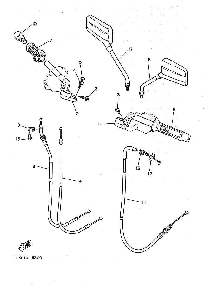 Steering Handle . Cable